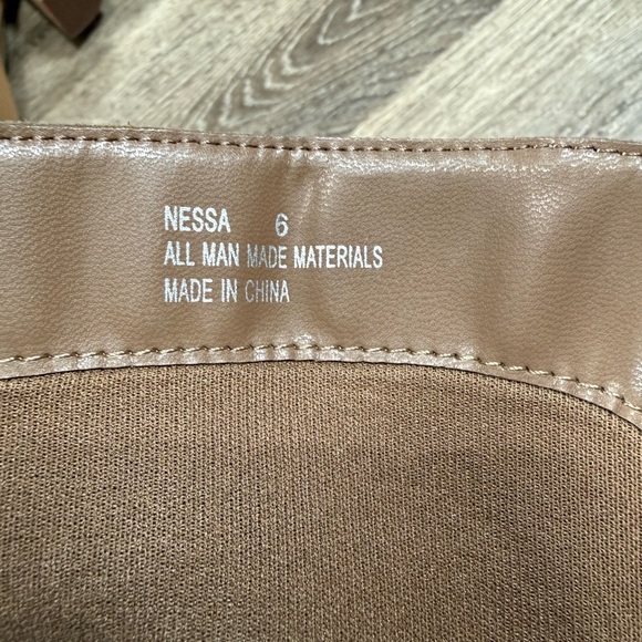 Charlotte Russe Boots Women's sz6 Tan 4" Heel Thigh High 24" Faux Suede Boho Y2K - Picture 8 of 10